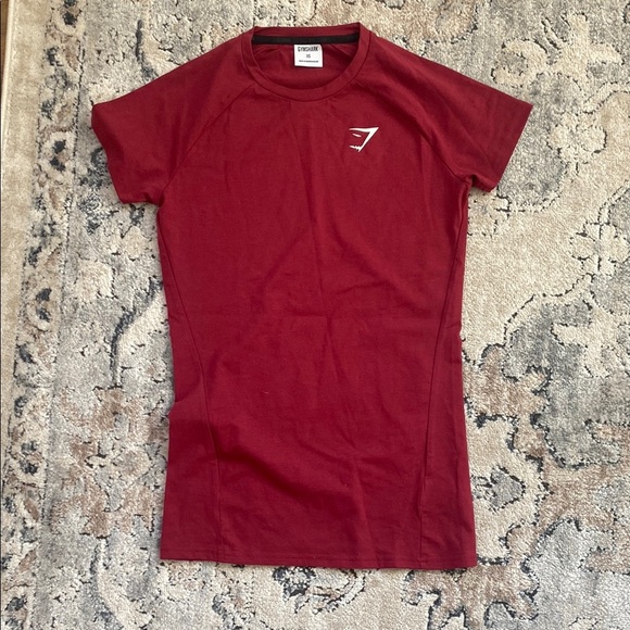 Gymshark Red Athletic T-Shirt - Picture 1 of 3